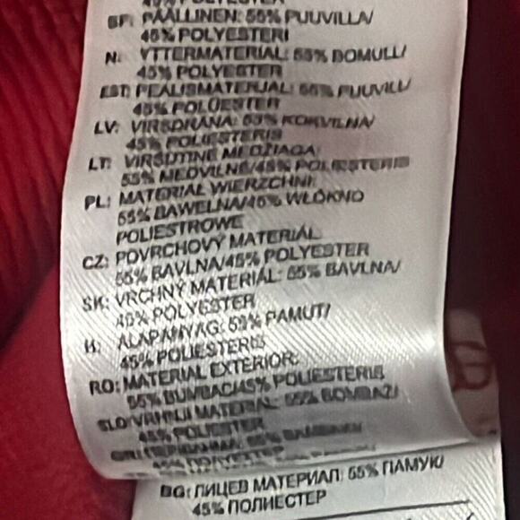 Adidas X Stella McCartney Womens Red Cotton Blend Pullover Sweatshirt Size Small - Picture 5 of 5